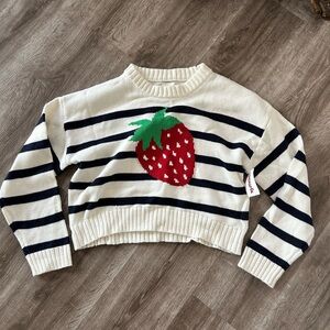 NWT Cropped strawberry Sweater TJ Maxx size L